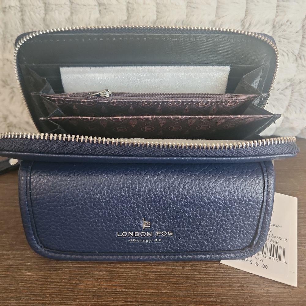 London Fog Blue Wallet Timeless Elegance - Picture 3 of 3